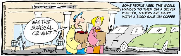 Today's Mister Boffo is missing.